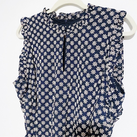 London Times - Navy Floral Embroidered Dress - Picture 3 of 7